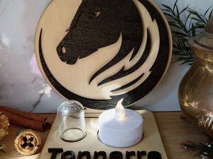 Photophore Commémoratif Cheval - Modèle Tonnerre