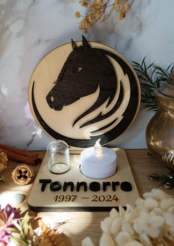 Photophore Commémoratif Cheval - Modèle Tonnerre
